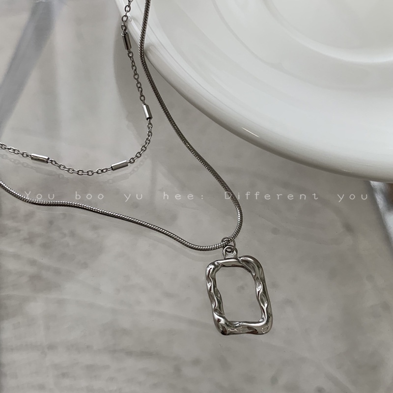 Kalung Liontin Moonstone Zircon Simple Heart Bow Cross Crystal Rantai Silver Choker Untuk Aksesoris Perhiasan Wanita