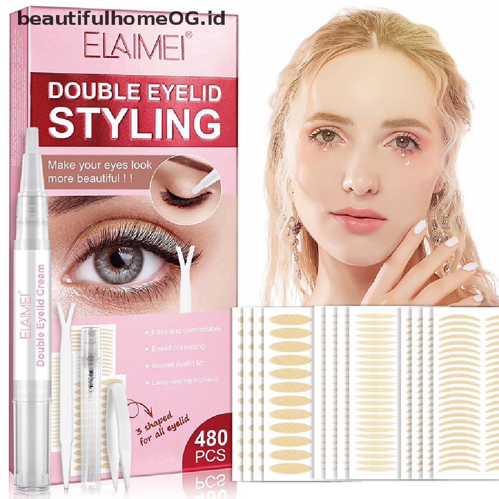 // Lebaran// 480pcs Invisible Double Eyelid Tape Self-Adhesive Sticky Strip Pengangkat Mata Besar **