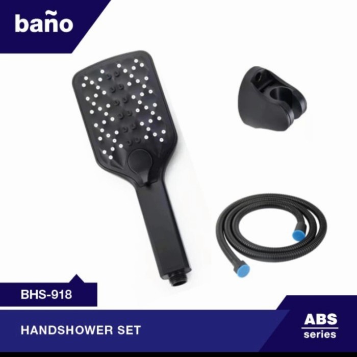 Hand Shower Set BANO BLACK Hand Shower Mandi Hitam Minimalis