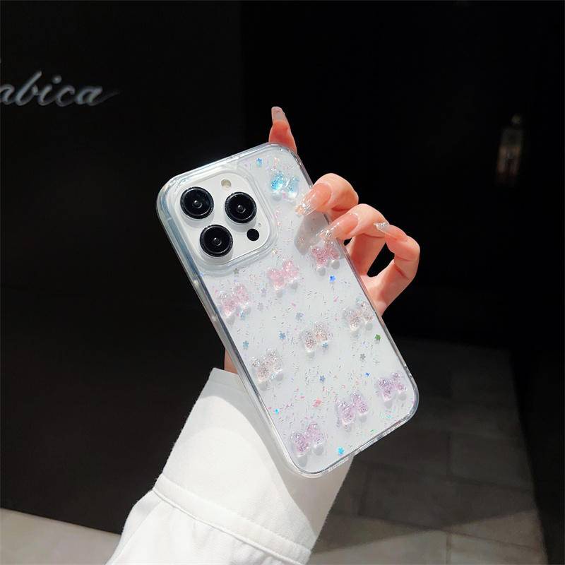 Casing Ponsel Kupu-Kupu Lucu 3D Untuk Iphone14 13 12 11 Pro MAX Plus Cover TPU Mini Lembut Untuk iPhone X XS MAX XR 7 8 Plus SE 2022 2020 14Plus 13Mini 12Mini