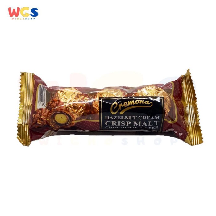 Cremona Hazelnut Cream Crisp Malt Chocolate Wafer 3 x 12,5gr