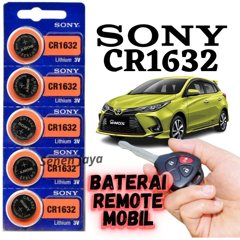 Baterai Jam Tangan Sony CR1632 CR 1632 Pria Wanita Original Baterai Remote Remot Kunci Mobil Motor J