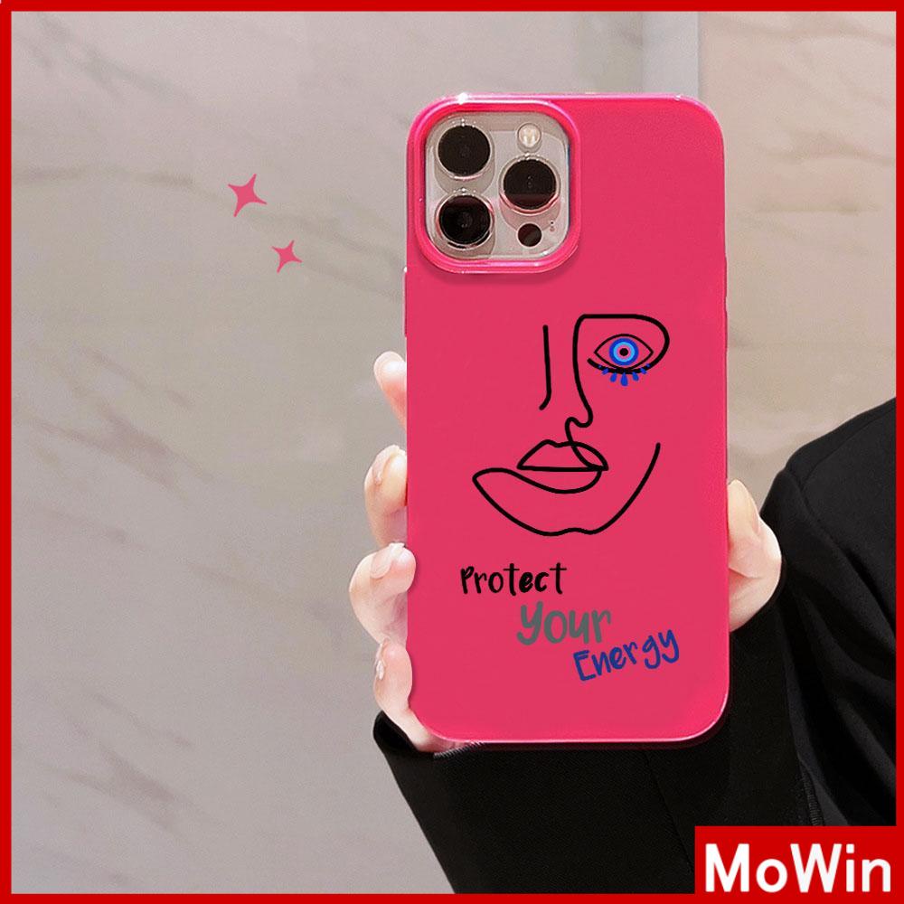 For iPhone 14 Pro Max iPhone Case Pink Glossy TPU Soft Case Shockproof Protection Camera Cute Abstract Blue Eyes Compatible with iPhone 13 Pro max 12 Pro Max 11 xr xs max 7Plus