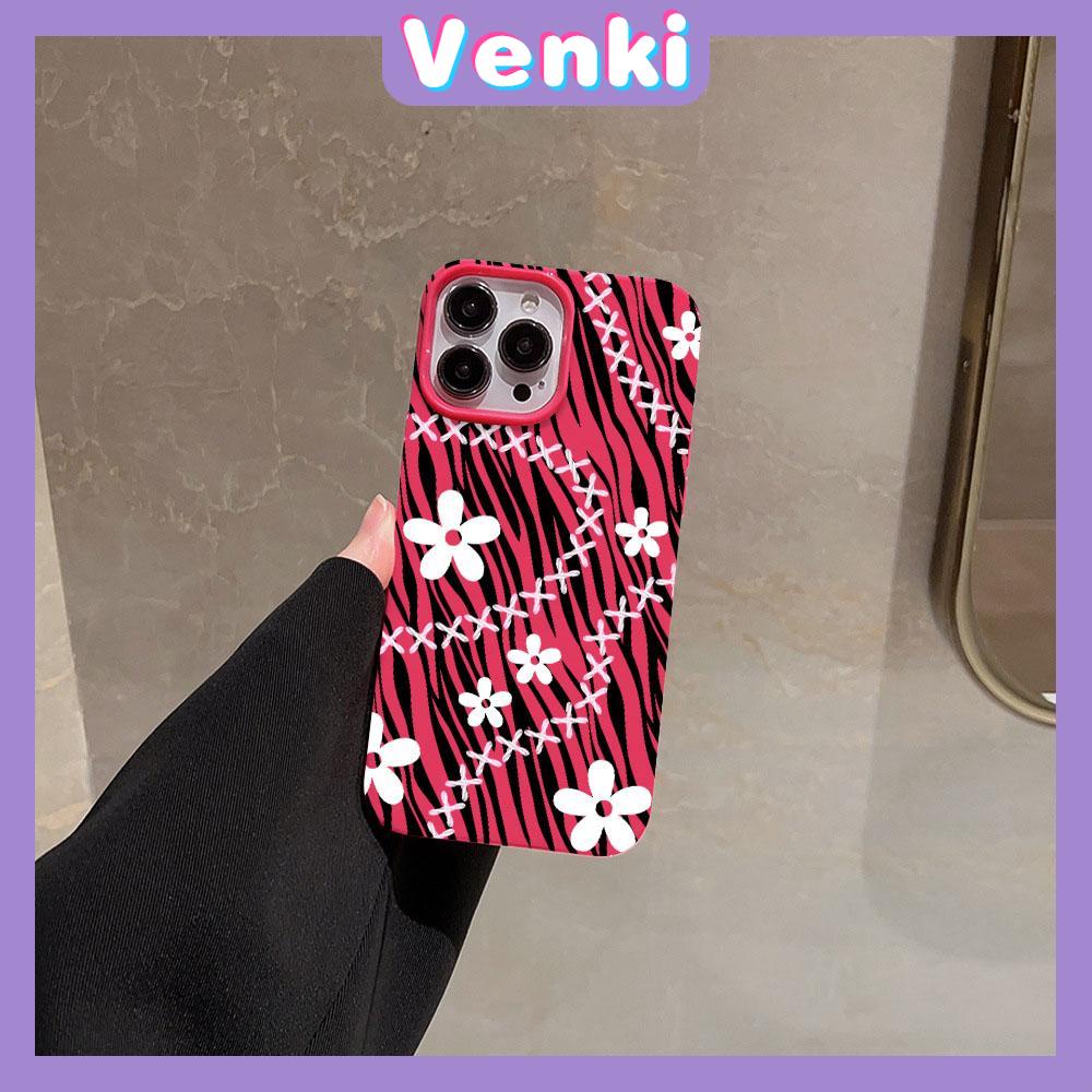 Case for iPhone 11 Soft TPU Glossy Rose Red Candy Case Stripe and Little Flower Camera Protection Shockproof For iPhone 14 13 12 11 Pro Max 7 8 Plus X XR