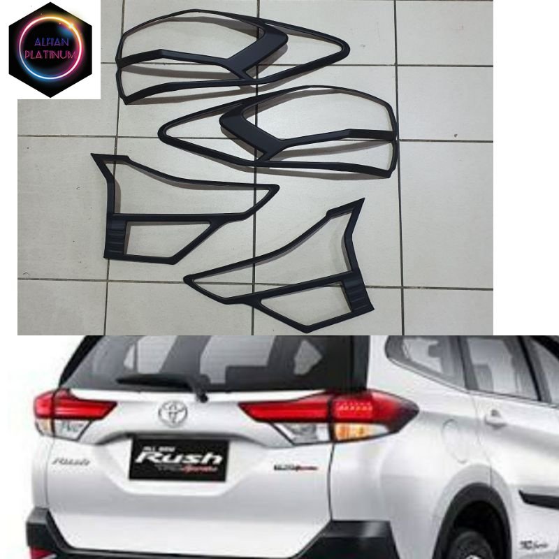 Garnish lampu belakang hitam doff ALL NEW RUSH/TERIOS 2018 Variasi Mobil