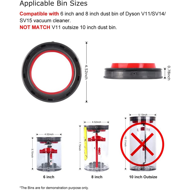 Untuk V11 SV14 SV15 Vacuum Cleaner-Dust Bin Top Tetap Sealing Ring Pengganti Lampiran Suku Cadang Aksesoris Baru