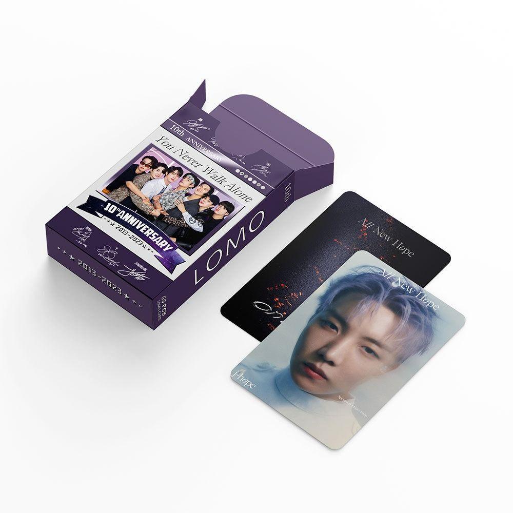 Mxbeauty Bangtan Boys Photocards World Tour 55pcs/set Kartu Kolektor 10th Album Baru Idol Photo HD Cetak Kartu Foto Idol