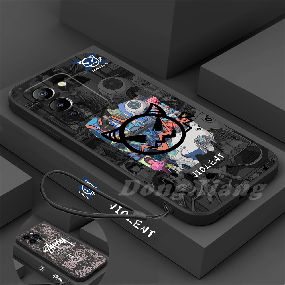 Infinix Note12 G96 Note12 2023 Hot 20S 10S 10T Note 11smart6 Smart 5panas 11S NFC Hot 11play 12 10Play 9main Graffiti Setan Tanda Tangan Kreatif Casing Ponsel Silikon Lembut DGX