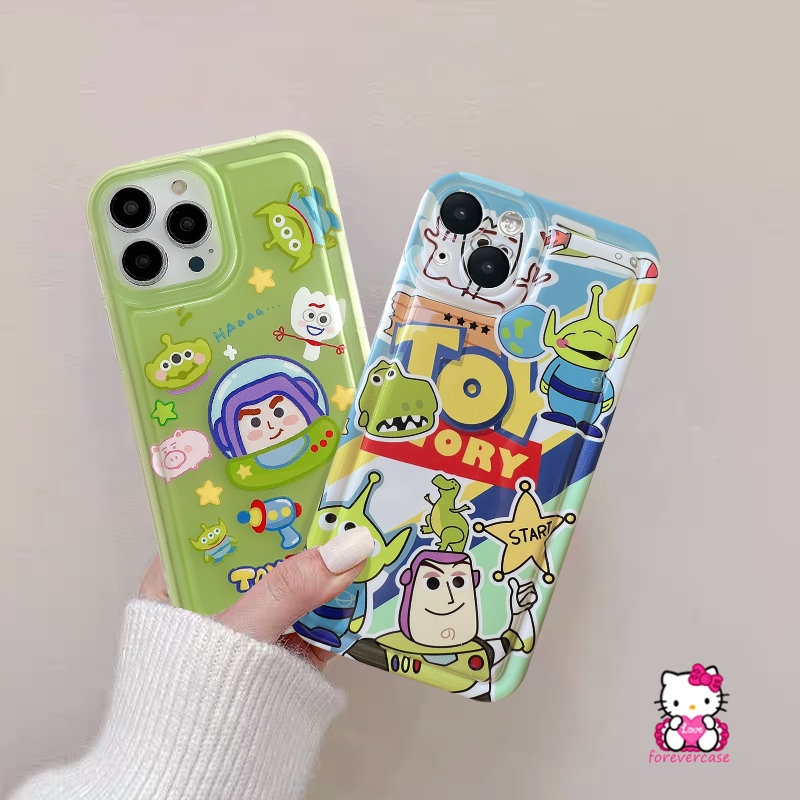 Kartun Soft Shockproof Case Oppo A17K A16s A95 A57 A16 A12 A17 A15 A53 A31 A54 A5 A9 A1K A16K A92 A77 A55 A77s A5s A3s A7 A74 A16E A52 A12E Toy Story Buzz Lightyear Alien Cover