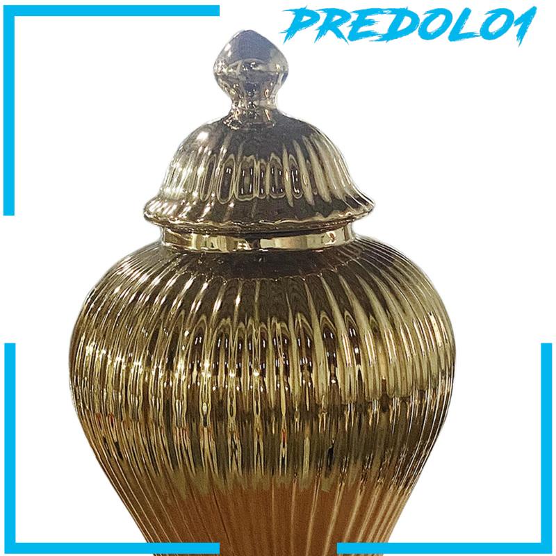 [Predolo1] Porcelain Ginger Jar Tea Tin Storage Jar Vas Bunga Keramik Hias