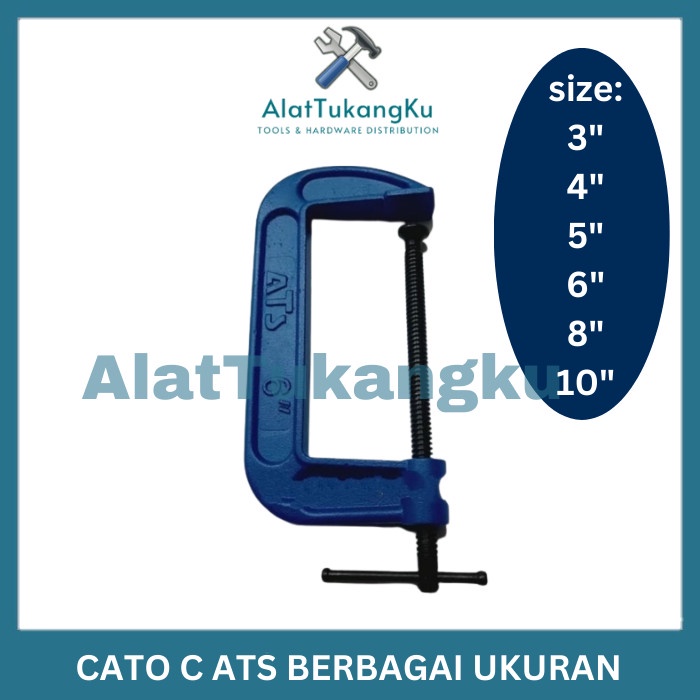 ATS Clamp Klem C 10 INCH Catok Press Jepit Besi Kayu / Alat Penjepit Cato Kayu Besi 10 inch