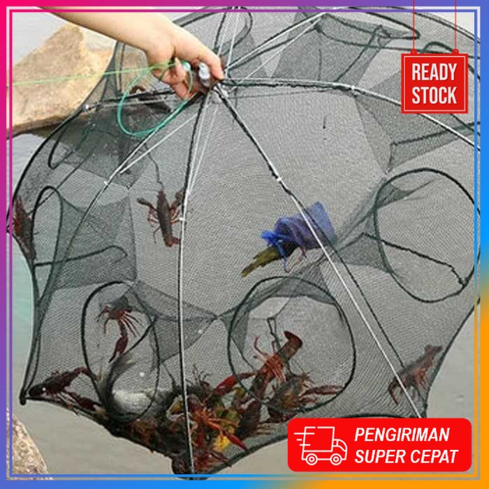 Jaring Pancing Ikan Hexagonal 6 Hole Fishing Net Trap Cage - H14572 Toko Pancingan Alat Pancing Manc