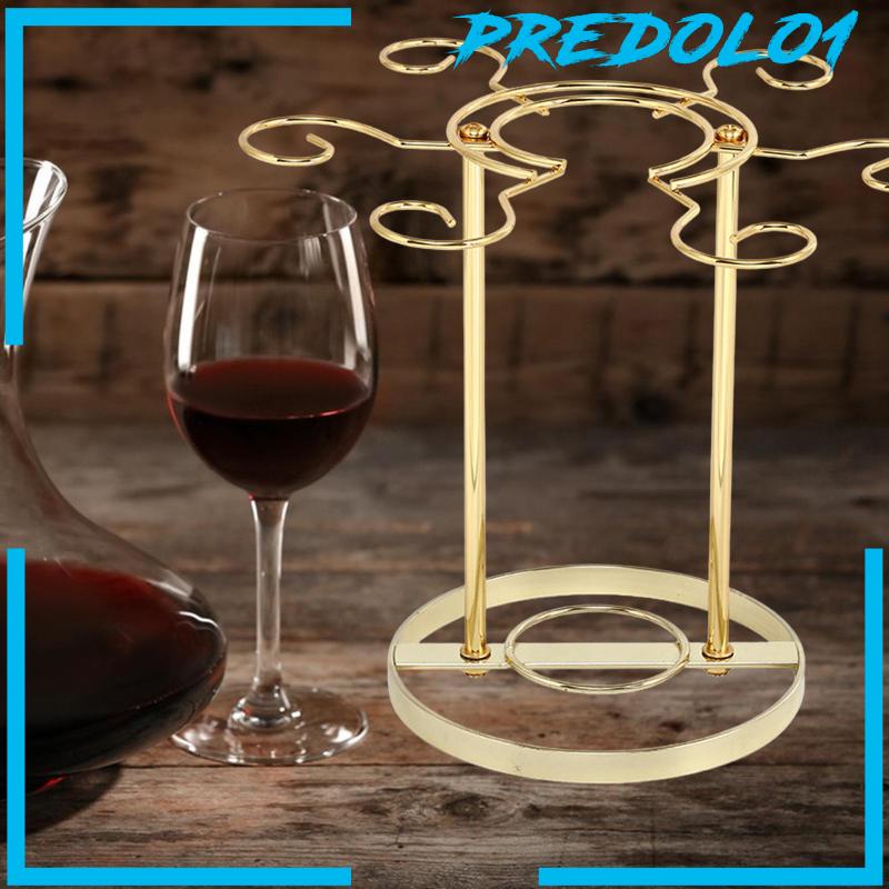 [Predolo1] Glass Stand Meja Rak Stemware Kaca Untuk Tabletop Kitchen Barware