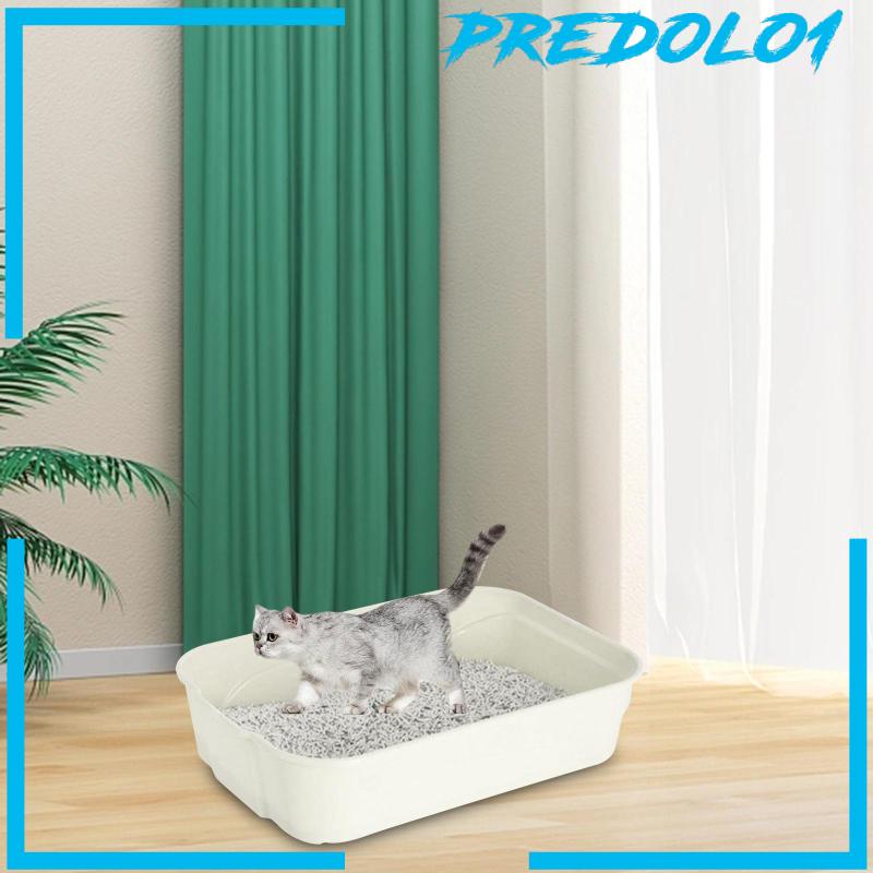 [Predolo1] Cat Litter Box Open Kitty Litter Pan Untuk Indoor Kucing Kitty Kelinci Kecil Pet