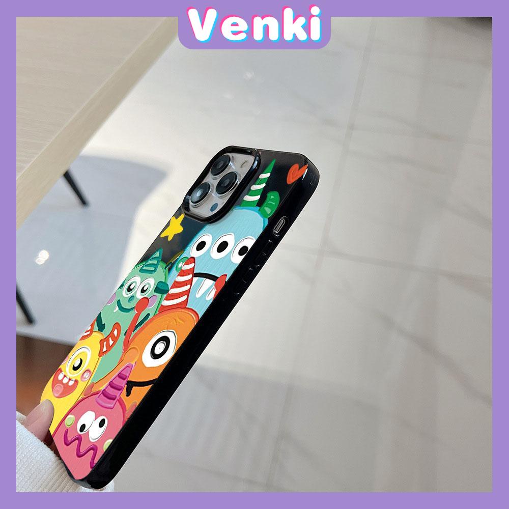 Case for iPhone 11 Soft TPU Glossy Black Candy Case Cute Cartoon Monsters Camera Protection Shockproof For iPhone 14 13 12 11 Pro Max 7 8 Plus X XR