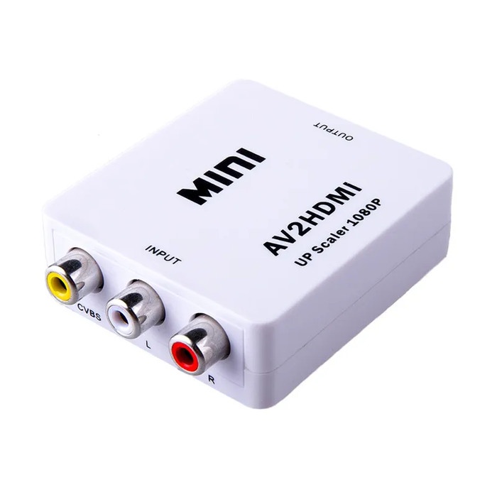 Converter MaxLine AV to HDMI Mini Adapter HD Video + USB Power