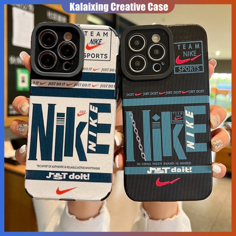 Casing Hp Bahan Kulit Gaya Trendy Untuk iPhone 14 Pro Max13 12 11 X Xs XR Xs Max14Plus7 8 Plus Soft Casing Garis Kotak