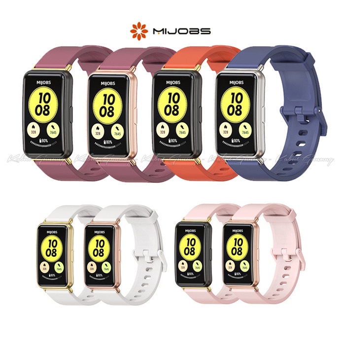 MIJOBS Silikon Strap Premium Mix Stainless Steel Huawei Watch FIT 2