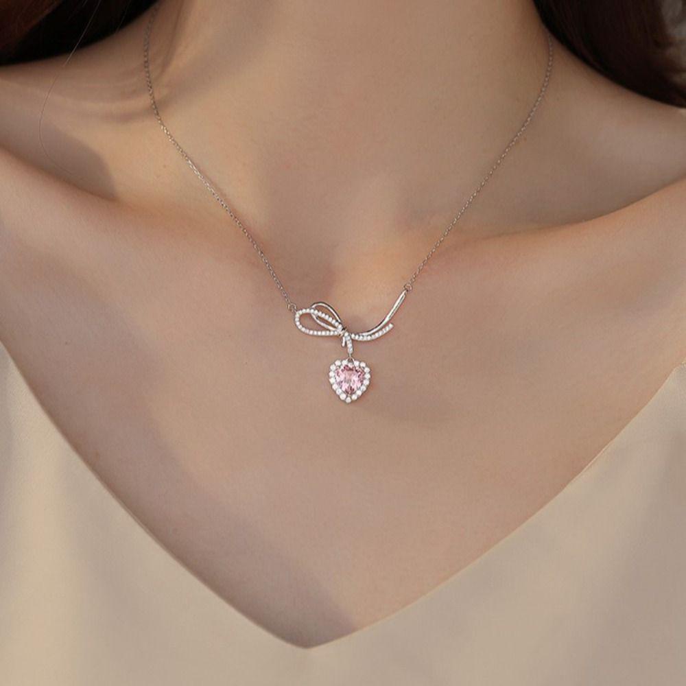 Mxbeauty Korea Sliver Pendant Hadiah Aesthetic Ulang Tahun Teardrop Kepribadian Manis Berlebihan Indah Vintage Kristal Alloy Perhiasan