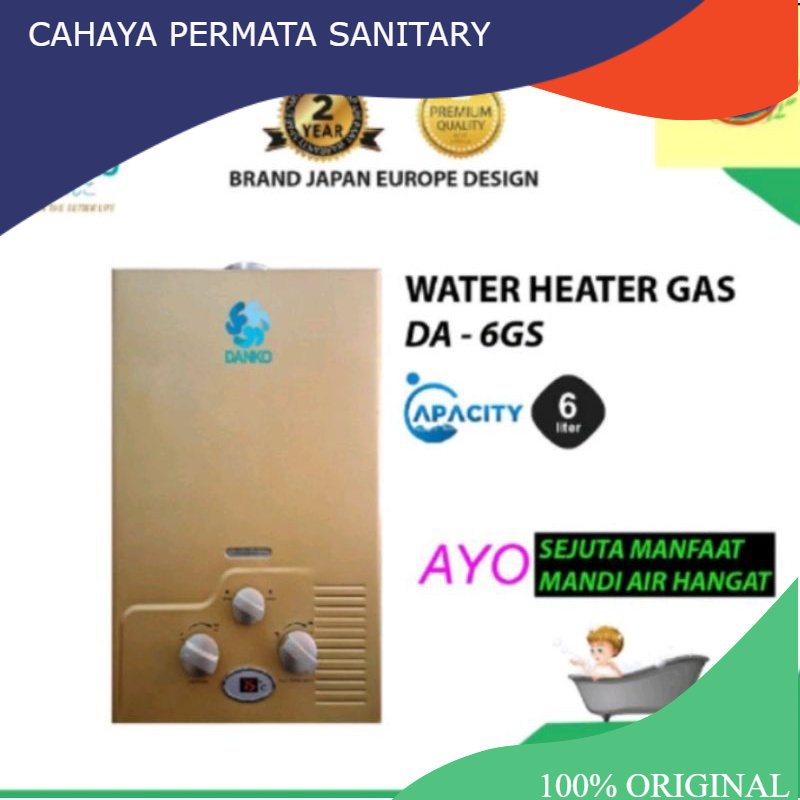 Water Heater Gas Dank 6L DA-6GS MURAH