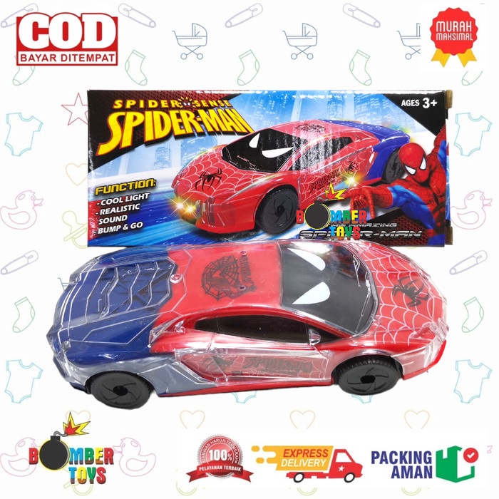 MAINAN ANAK MOBIL MOBILAN KARAKTER POLISI SPIDI CAPTAIN BUMP &amp; GO FUN