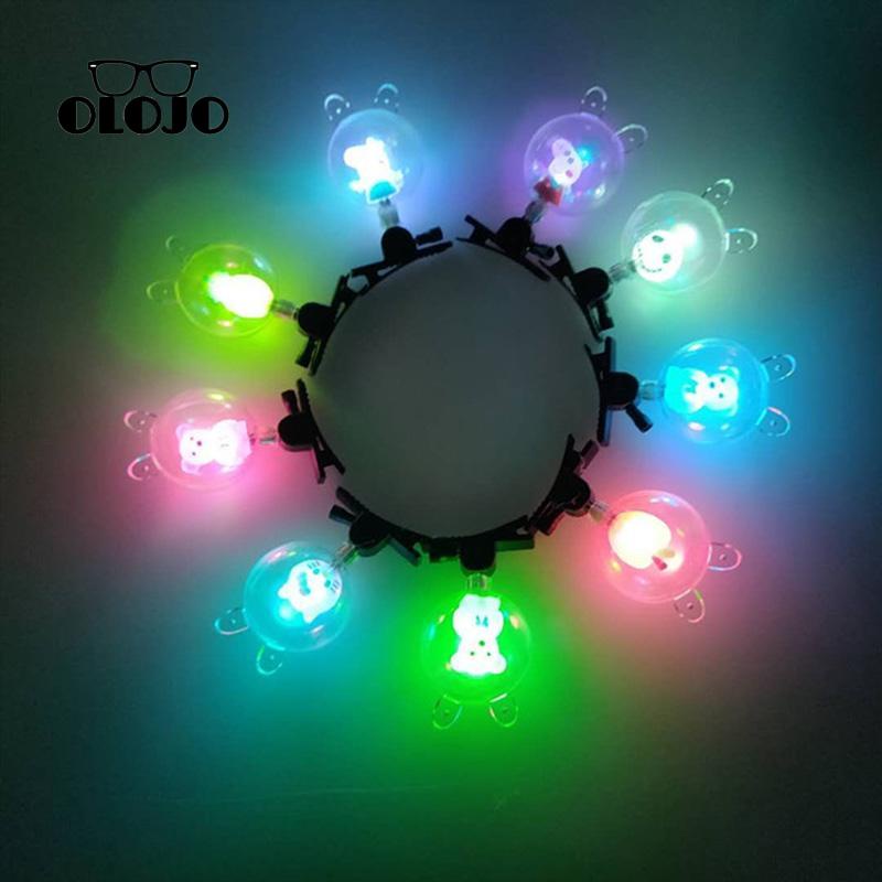 【COD】 Klip Rambut Bola Glow LED Kreatif Kartun Menggemaskan Lucu Hiasan Kepala