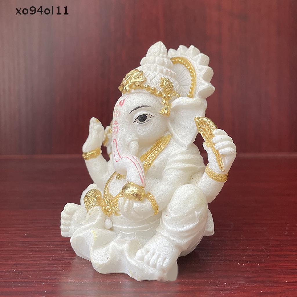 Xo Resin Kreatif Gajah Kecil Dewa Dekorasi Thai Thai Thai India Festival Kantor Rumah Hadiah Ganesha Vintage Ornamen OL