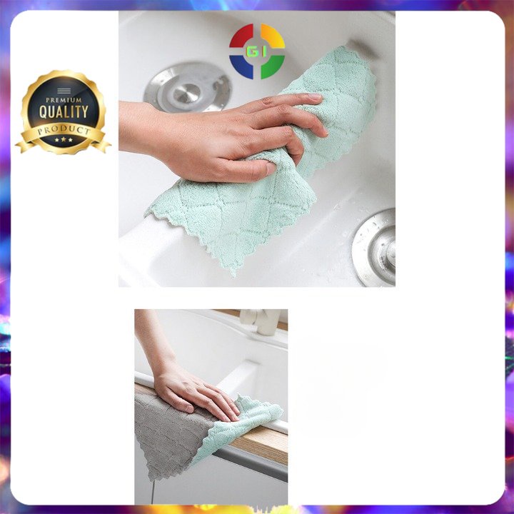 Kain Lap Dapur Microfiber Serbaguna Cleaning Cloth Mix Color