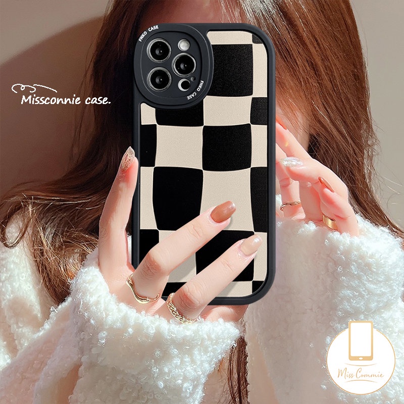 Casing Untuk Infinix Smart5 6 Hot10 9 Play Hot10 Lite 10T 10T 10T 11 10s 11s 11 10s 11s Note8 Fashion Smiley Irregular Square Plaid Soft Tpu Phone Case