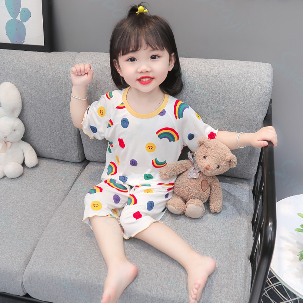 SweetyBayi Piyama perempuan anak bayi lucu Baju tidur anak perempuan baju tidur set