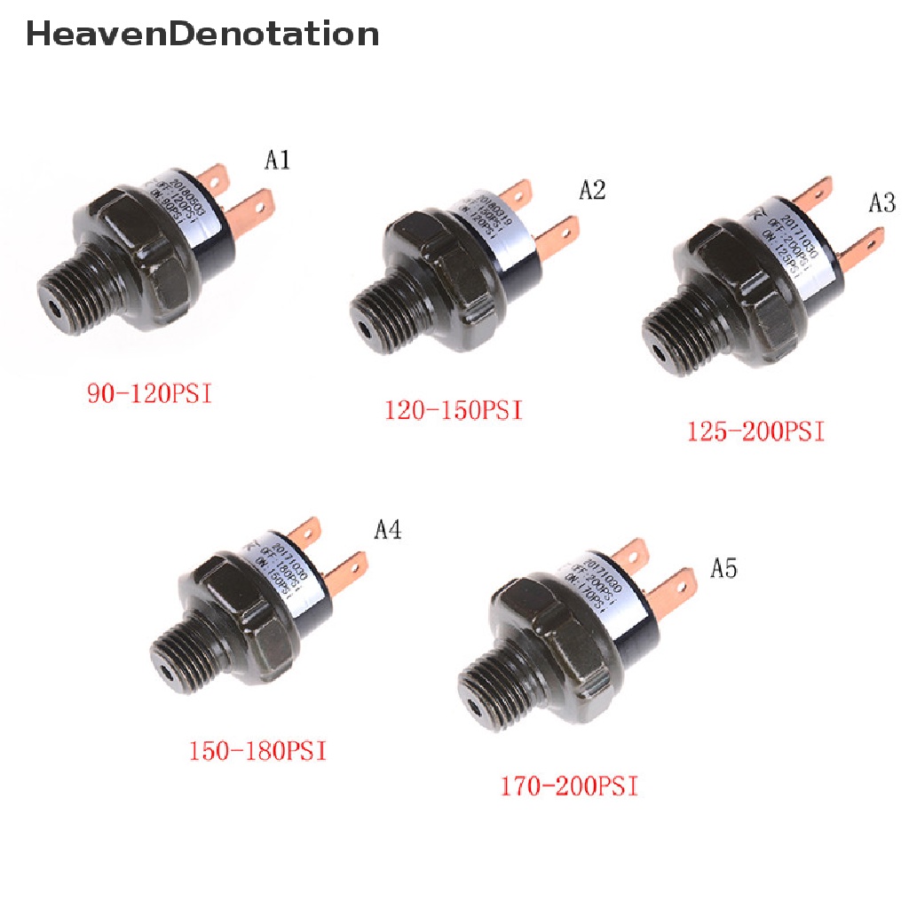 [HeavenDenotation] 120-150 PSI Katup Saklar Kontrol Tekanan Kompresor Angin 1per4 &quot;NPT End HDV