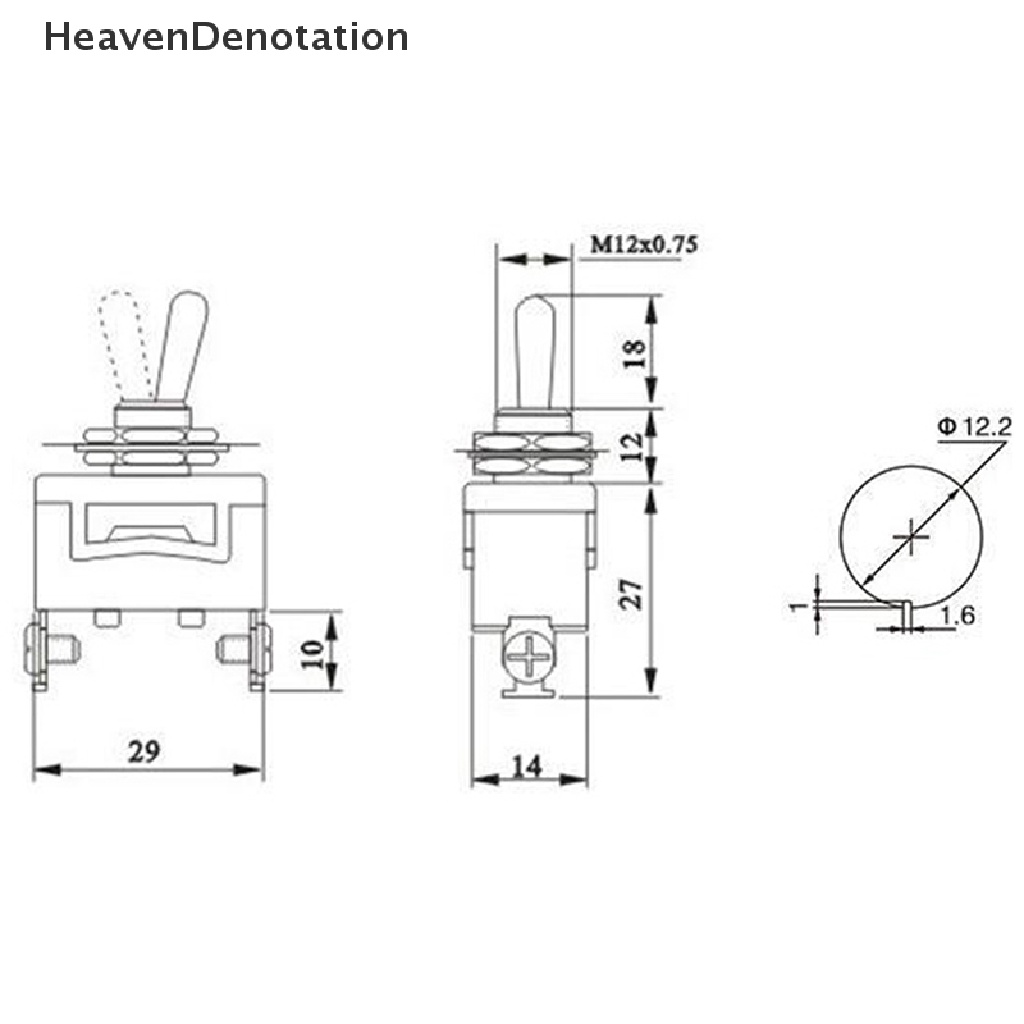 [HeavenDenotation] Saklar toggle Momentary 2pin single side spring return latching on-off Tetap HDV