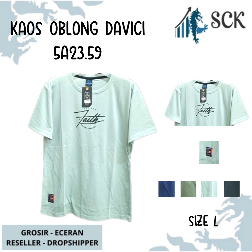 Kaos Distro Davici Polos (L) Motif Dewasa Keren/ Oblong Pria Katun / Pakaian Casual - sckmenwear GROSIR