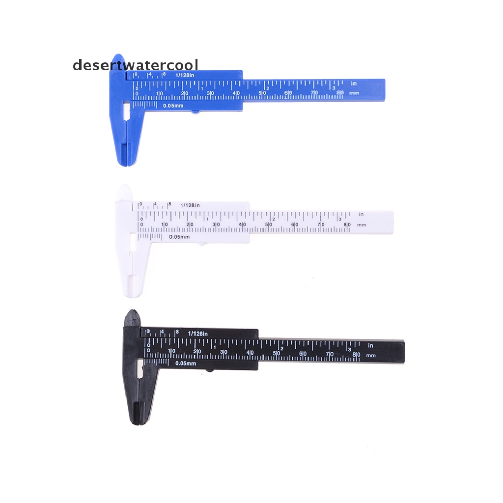 Deid 80mm Mini Plastik Siswa Sliding Vernier Caliper Gauge Alat Ukur Martijn