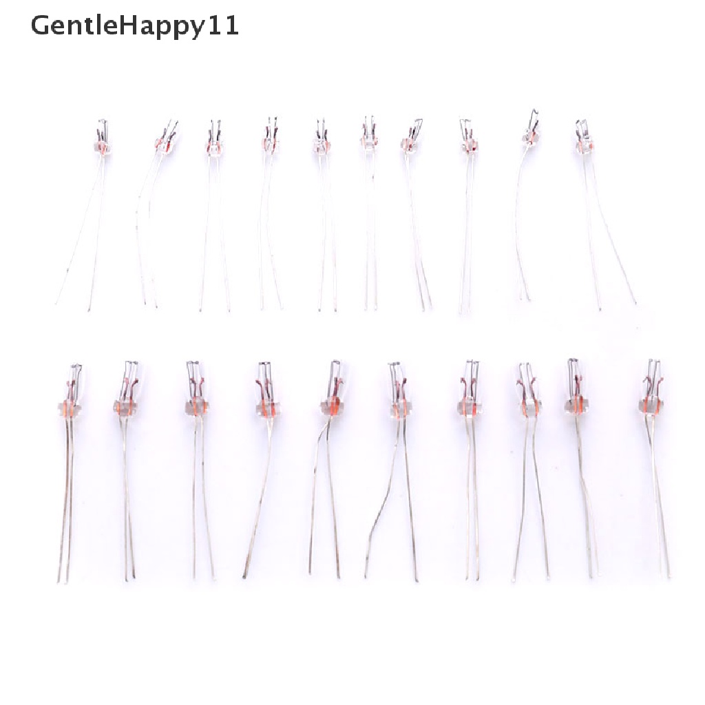 Gentlehappy 10pcs Miniatur Lampu Instrumen Mobil 12V T3T4 Lampu Bohlam Pijar id