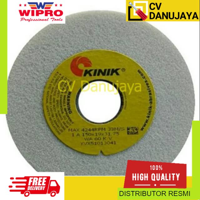 KINIK Grinding Wheel WA 60 KV1A - Batu Gerinda Gurinda Putih KINIK 180 x 6 x 31.75