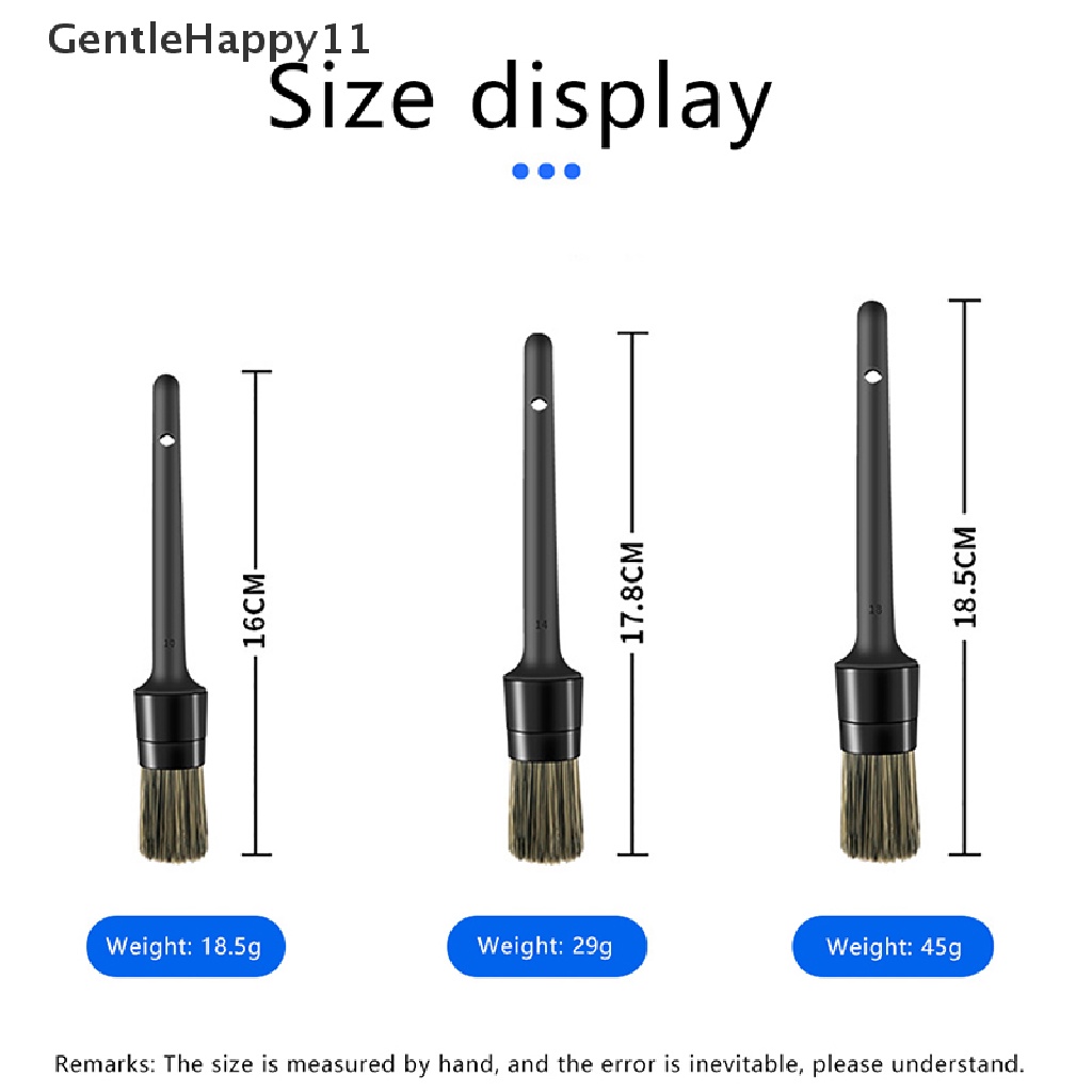 Gentlehappy 1/3Pcs Car Brushes Sikat Detailing Mobil Set Bulu Panjang Lembut Untuk Membersihkan Mobil Detailing Brush Dashboard Wheel Wash Aksesoris Eksterior id