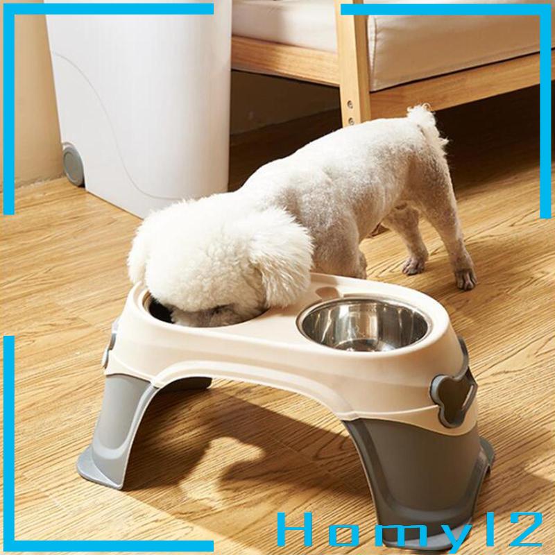 [HOMYL2] Mangkok Raised Pet Bowl Stand Pet Feeder Tempat Makan Piring Anjing Non Slip