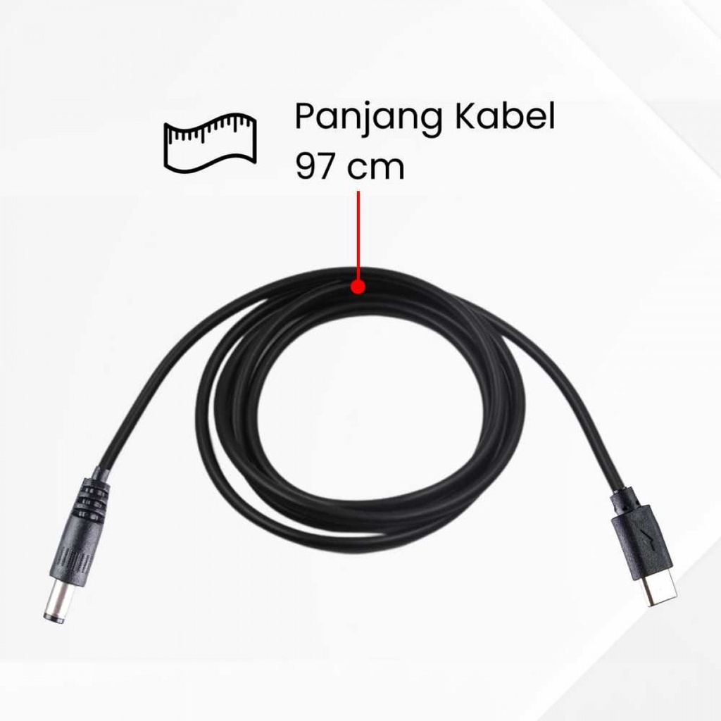 Kabel Power USB Type C to DC 5.5x2.5mm PD Charger Router CCTV