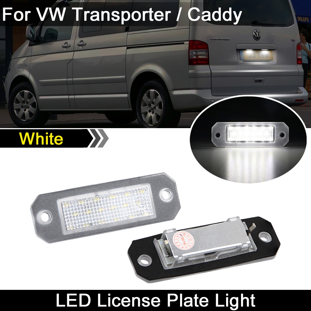 2pcs Lampu Plat Nomor LED Putih Belakang OEM 7H0827740 12v Untuk VW Transporter T5 2003-2015 T6 Untuk Caddy 2004-2017