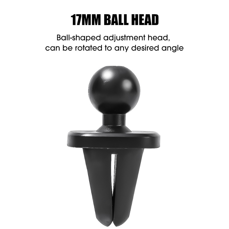 Universal 17mm Ball Head Holder Base Dashboard Mobil Mount Stand Clip Rotatable Anti-Selip Tetap Ventilasi Udara Ponsel Bracket Aksesoris