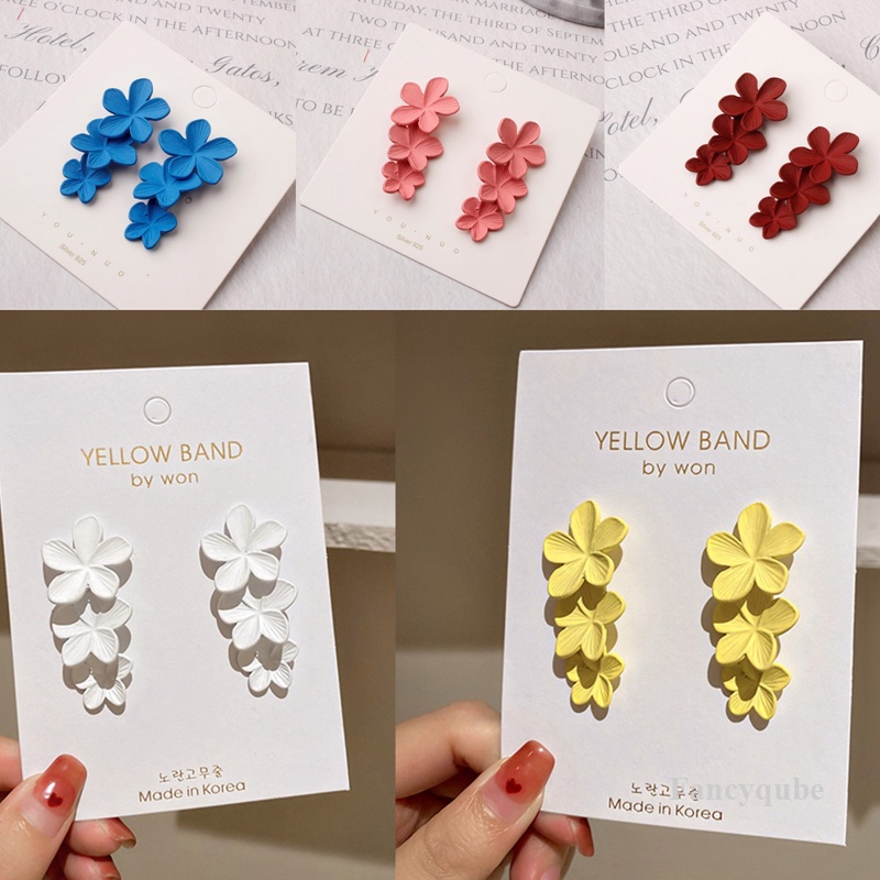 Korea Ins Baru Anting Kelopak Bunga Aksesoris Gadis
