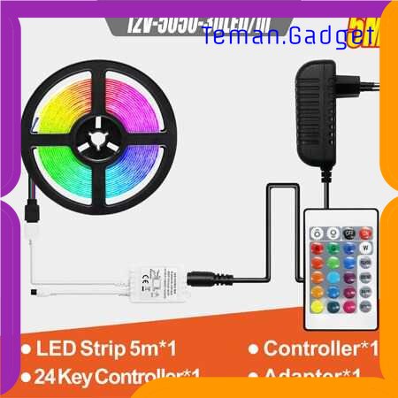 TG - LMP MRTOPELE Lampu LED Strip Flexible RGB SMD 2835 IP65 5M with Remote - GB302