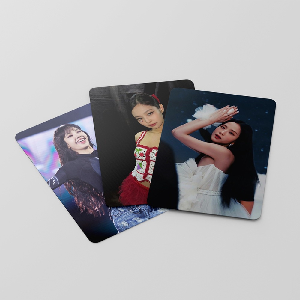 55pcs/box Hitam-PINK BPTG Photocards ROSE JISOO JENNIE LISA Lomo Cards THE GAME Blackpink Kpop Postcards Blackpink