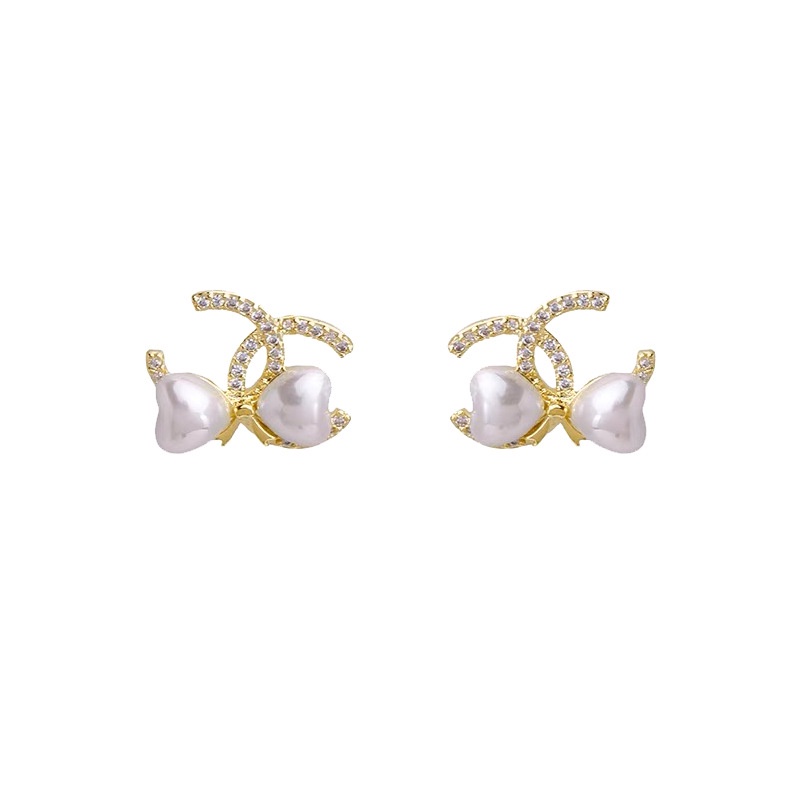 Anting Mutiara Retro Prancis Perempuan Temperamen Mewah Ringan Anting Sensory Tingkat