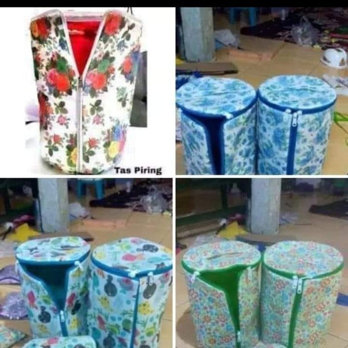 Tas Piring Anti Debu Serangga Tempat Penyimpanan Piring Sarung Piring