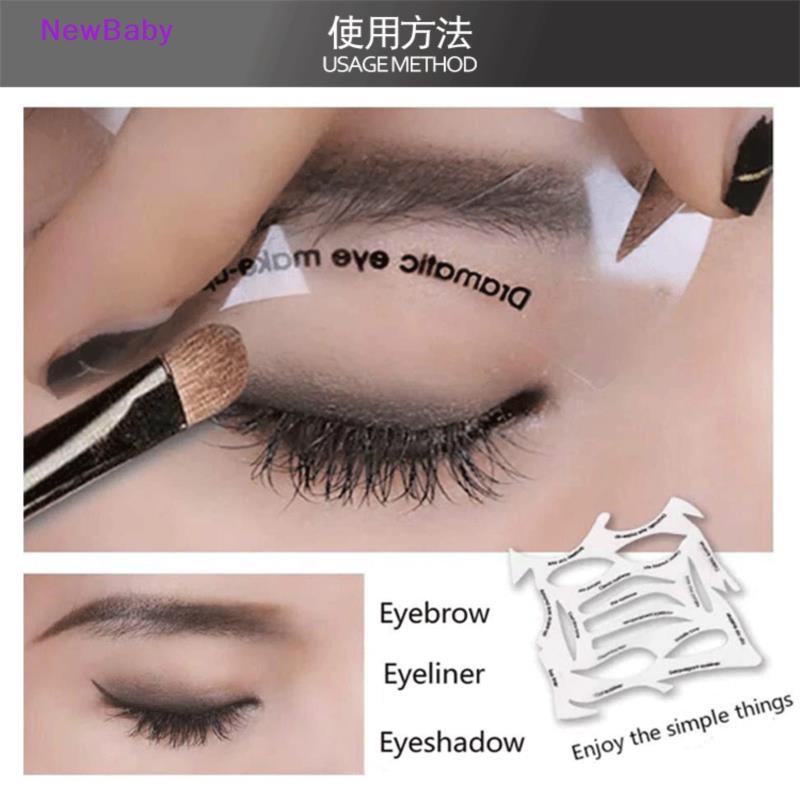 Newbaby Eye Makeup Stencil Winged Eyeliner Stensil Template Shaping Eye Shadow Card Tool ID