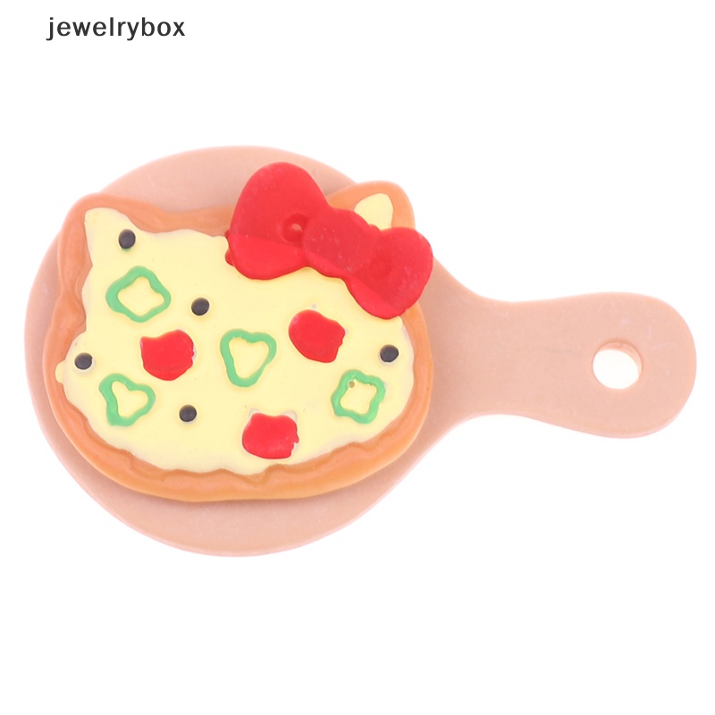 [jewelrybox] 1set Rumah Boneka Pizza Membantu Miniatur Piring Pizza Mainan Model Rumah Aksesoris Butik