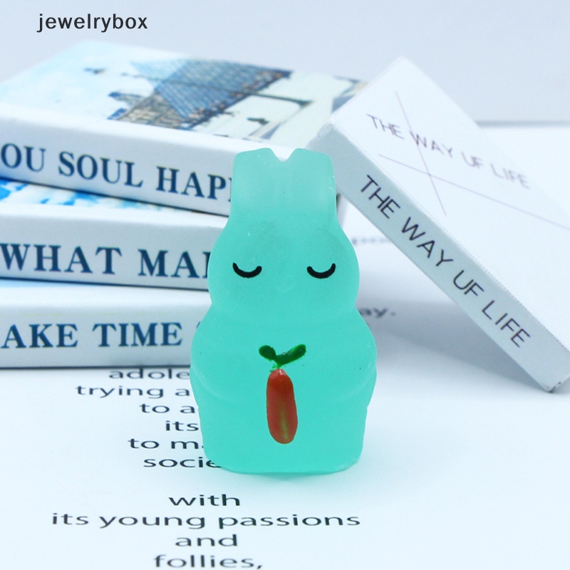 [jewelrybox] 1pc luminous cute rabbit Microlandscape Sukulen DIY Hias Butik