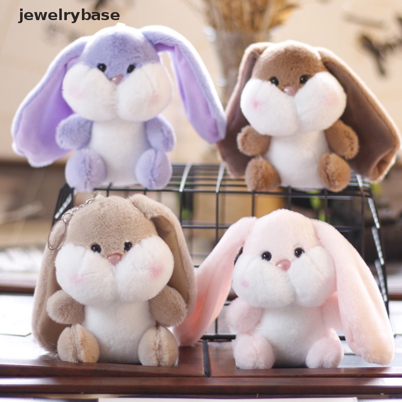 [jewelrybase] 1pc 12cm Kelinci Lucu Dengan Telinga Panjang Boneka Mewah Mainan Hadiah Boneka Gantungan Kunci Butik